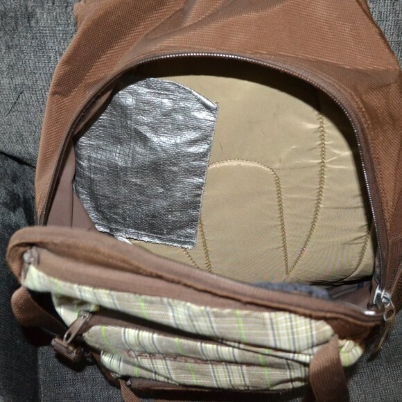 Dakine Interval Backpack Brown With Brown Plaid Multi Pockets Padded Straps - Picture 5 of 7
